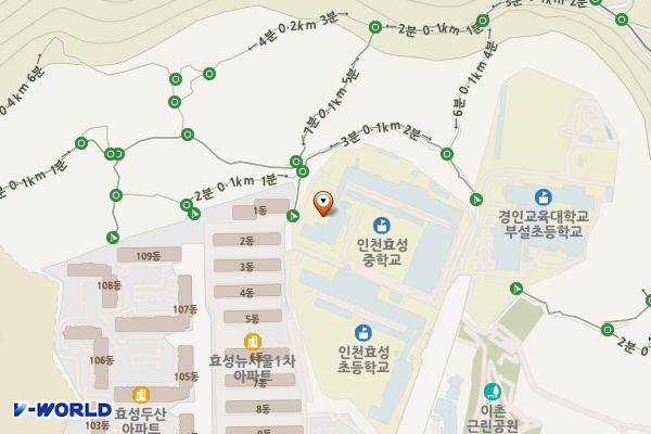 인천효성중 위치 지도 — 인천광역시 계양구 안남로 607