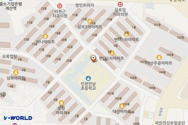 인천안남초 위치 지도 — 인천광역시 계양구 경명대로 1114번길 26