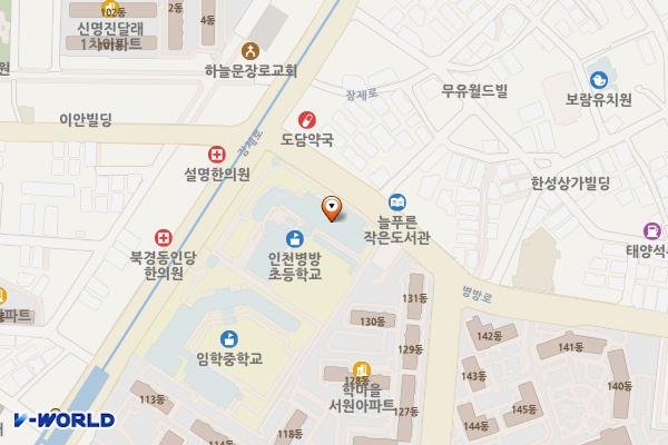 인천병방초 위치 지도 — 인천광역시 계양구 병방로 2