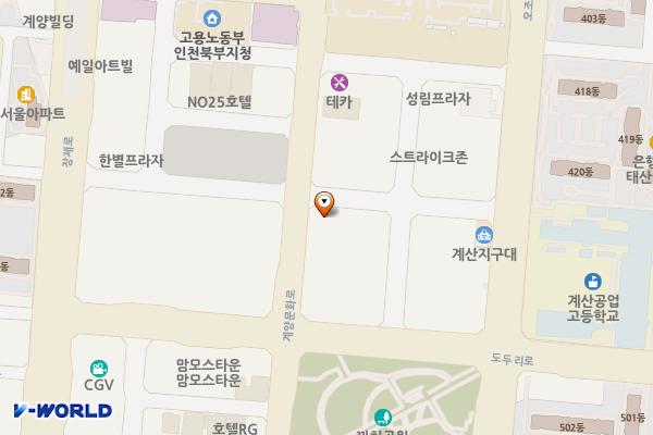 뉴월드프라자 위치 지도 — 인천광역시 계양구 계양문화로 48