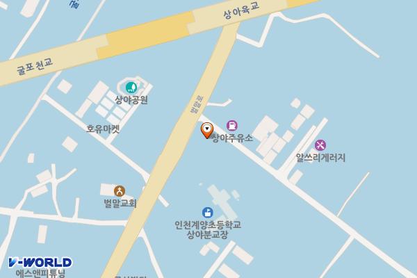 구성빌딩 위치 지도 — 인천광역시 계양구 벌말로 582