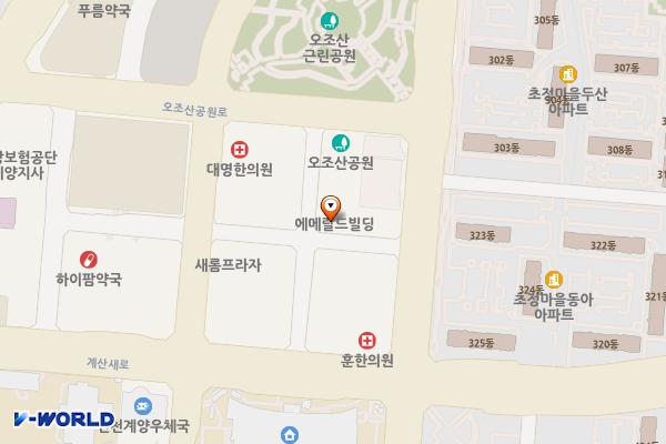 에메랄드빌딩 위치 지도 — 인천광역시 계양구 오조산로 89번길 6