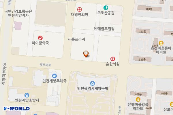보람비즈니스프라자 위치 지도 — 인천광역시 계양구 계산새로 85