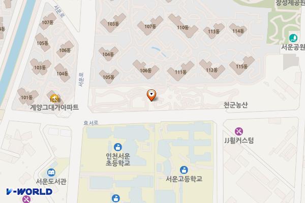 도두머리공원 위치 지도 — 인천광역시 계양구 효서로 441