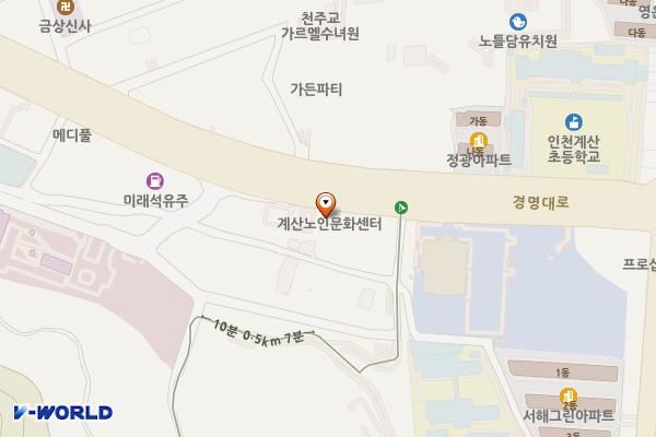 계산노인문화센터 위치 지도 — 인천광역시 계양구 경명대로 980