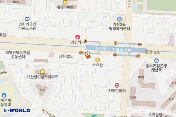 삼미상사㈜ 북인천주유소 위치 지도 — 인천광역시 계양구 경명대로 1082