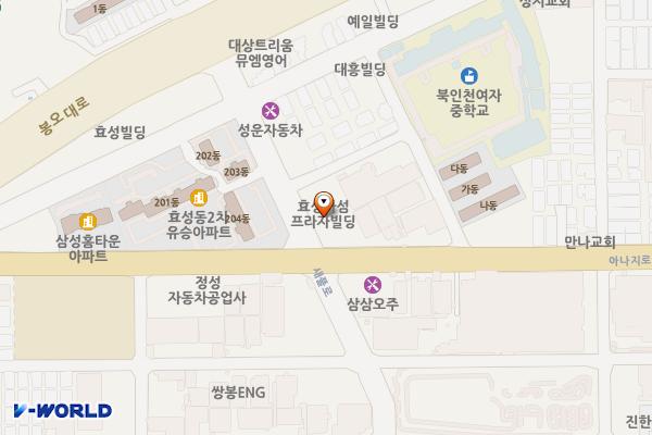 효성다섬프라자 위치 지도 — 인천광역시 계양구 아나지로 75