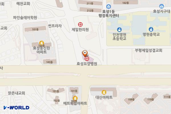 효성요양병원 위치 지도 — 인천광역시 계양구 안남로 538
