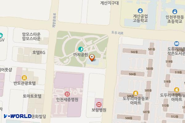 까치근린공원 위치 지도 — 인천광역시 계양구 오조산로 21번길 4