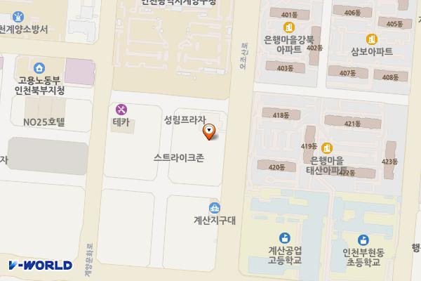 미소지움 메디컬 위치 지도 — 인천광역시 계양구 오조산로 53