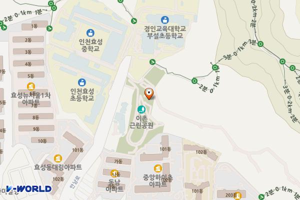 이촌근린공원 위치 지도 — 인천광역시 계양구 안남로 606