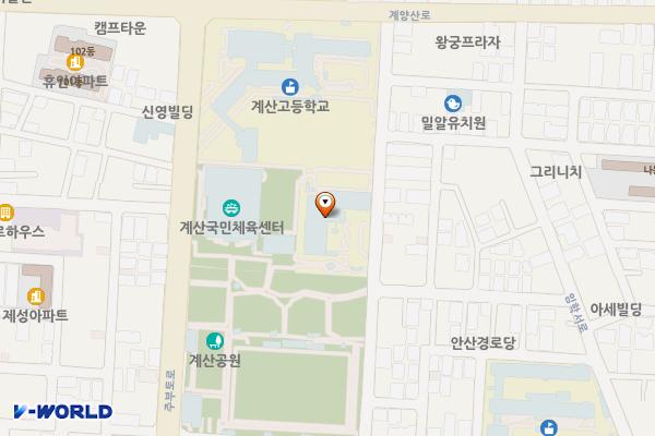 계양도서관 위치 지도 — 인천광역시 계양구 계양산로 134번길 18