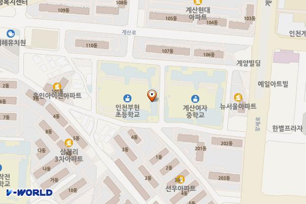 인천부현초 위치 지도 — 인천광역시 계양구 장제로 755번길 30