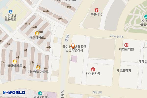 영산빌딩 위치 지도 — 인천광역시 계양구 장제로 804