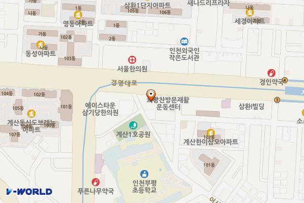 요지빌딩 위치 지도 — 인천광역시 계양구 경명대로 1056