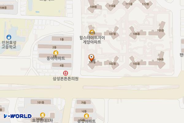 가현근린공원 위치 지도 — 인천광역시 계양구 봉오대로651번길 9 (작전동, 힐스테이트자이계양)