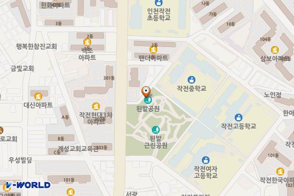 된밭공원 위치 지도 — 인천광역시 계양구 주부토로426번길 5