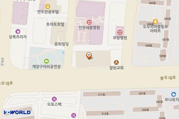㈜이마트 계양점 위치 지도 — 인천광역시 계양구 봉오대로 785