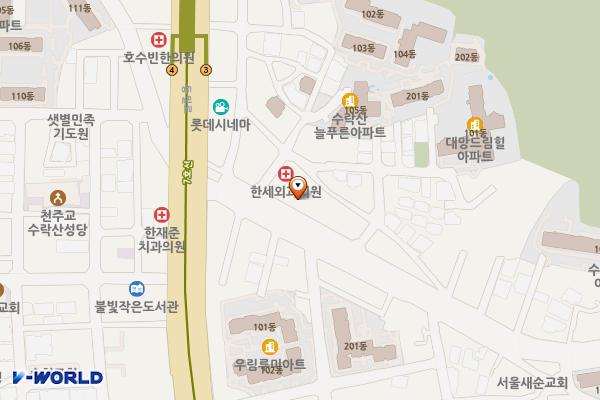 수락산디자인서울거리주차장 위치 지도 — 서울특별시 노원구 동일로242길