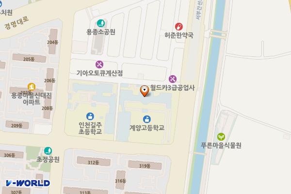 계양고 위치 지도 — 인천광역시 계양구 계양문화로 177