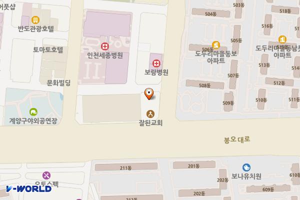 한미리빌딩 위치 지도 — 인천광역시 계양구 오조산로 3
