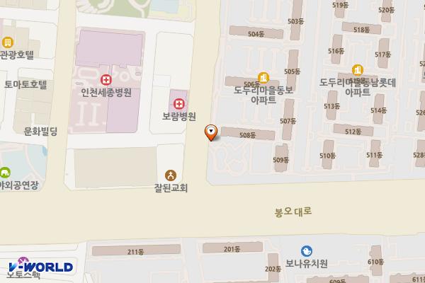 도두리어린이공원 위치 지도 — 인천광역시 계양구 오조산로 8