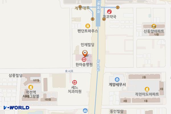 한마음병원 위치 지도 — 인천광역시 계양구 계양대로 51