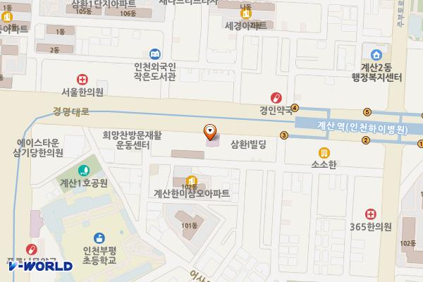 중앙산부인과 위치 지도 — 인천광역시 계양구 경명대로 1070