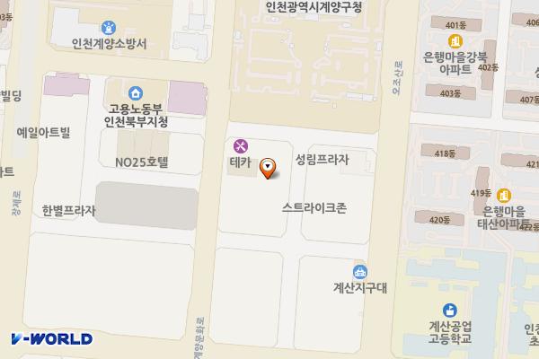 강남프라자 위치 지도 — 인천광역시 계양구 오조산로57번길 11-1