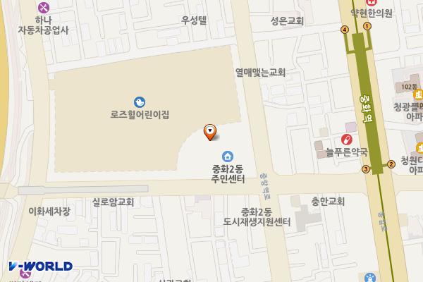 중화2동 위치 지도 — 서울특별시 중랑구 중화동 311-87