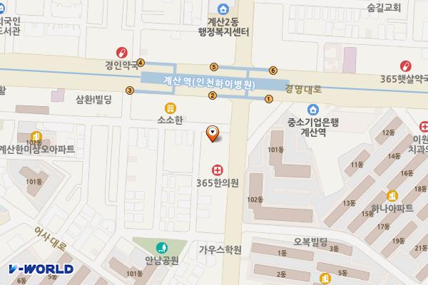 계양프라자(주부토로) 위치 지도 — 인천광역시 계양구 주부토로 541