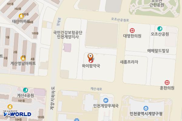 하이베라스 위치 지도 — 인천광역시 계양구 계산새로 71
