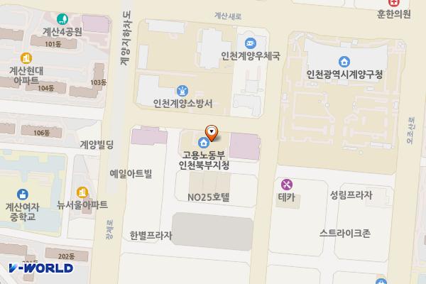 고용노동부 인천북부지청 위치 지도 — 인천광역시 계양구 계양문화로 59번길 6