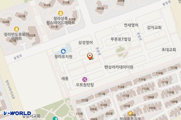 청라3동행정복지센터 위치 지도 — 푸른로8번길 5, 청라3동행정복지센터 (청라동)