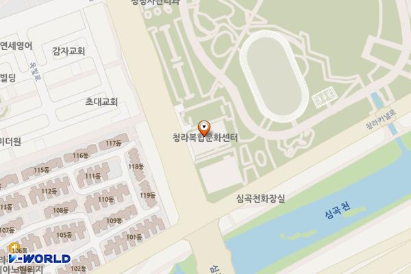 청라복합문화센터 위치 지도 — 인천광역시 서해구 청라대로 26, 청라복합문화센터 (청라동)