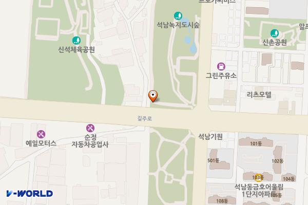 석남완충도시숲 위치 지도 — 석남동 222-14