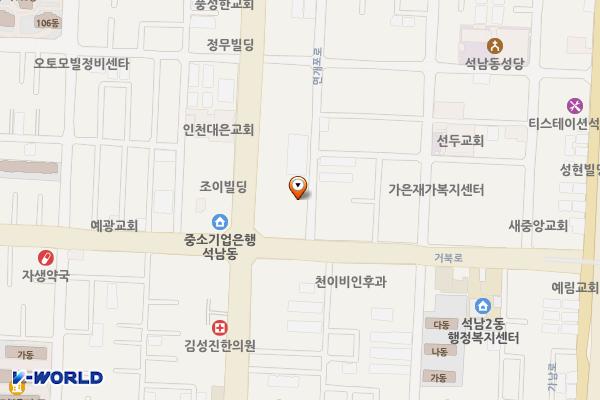 신거북시장(개방) 위치 지도 — 면개포로 5, 신거북시장 (석남동)