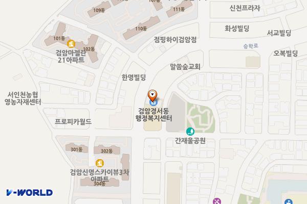 검암경서동행정복지센터 위치 지도 — 승학로 480, 검암경서동 행정복지센터 (검암동)