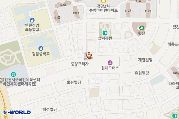 동곡프라자(개방) 위치 지도 — 승학로 551, 동곡프라자 (검암동)