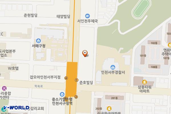 서구청 제2부지 위치 지도 — 심곡동 280