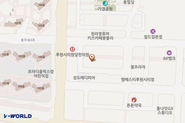 치매안심센터 위치 지도 — 인천광역시 서해구 봉오재3로94번길 11, MK타워 (가정동)