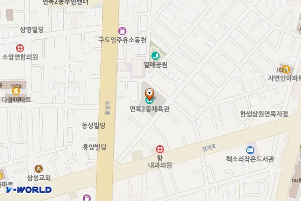 면목2동 위치 지도 — 서울특별시 중랑구 겸재로23길27