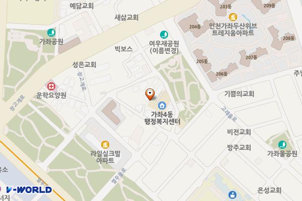 가좌4동행정복지센터 위치 지도 — 장고개로280번길 14, 가좌4동 행정복지센터 (가좌동)