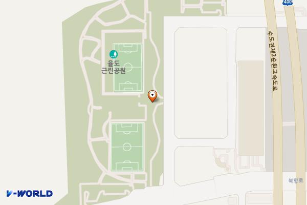 율도근린공원(족구장) 위치 지도 — 인천광역시 서해구 북항로206번길 17, 율도공원(근린2호) 화장실 (원창동)