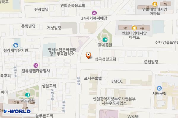 연희청소년문화의집 위치 지도 — 인천광역시 서해구 승학로 264, 연희청소년센터 (심곡동)