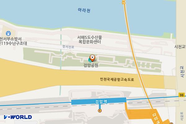 검암주민생활공간화장실(남) 위치 지도 — 시천동 162-118