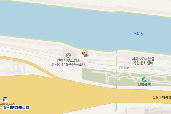 시천교친수편의시설(남) 위치 지도 — 인천광역시 서해구 정서진로 629 (검암동)
