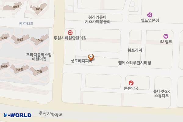 서울대효청라요양병원 위치 지도 — 인천광역시 서해구 염곡로464번길 11, 루원탑프라자 (가정동)