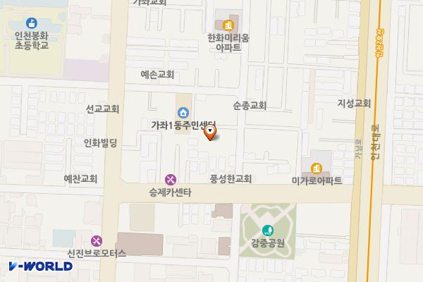 노인인력개발센터(본관2층) 위치 지도 — 인천광역시 서해구 건지로284번길 60, 가좌건강생활지원센터 (가좌동)