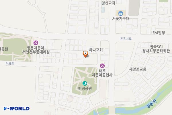 인천서구자원봉사센터 위치 지도 — 인천광역시 서해구 도요지로202번길 6, 서구자원봉사센터 (검암동)